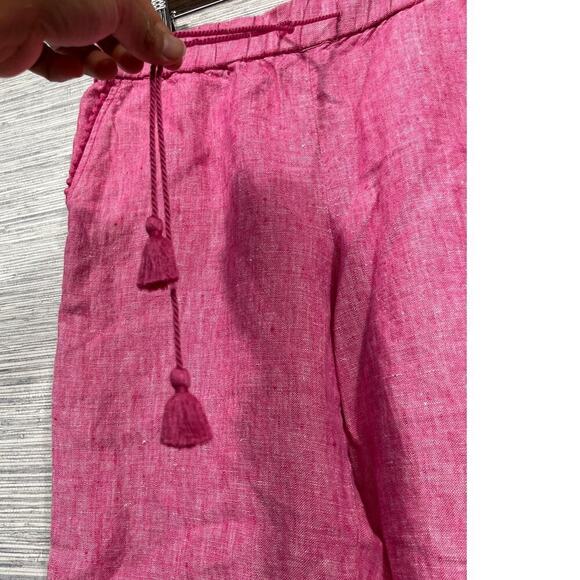 Talbots Women’s Pink 100% Linen Capri Pants / Size-6 P - Picture 4 of 10